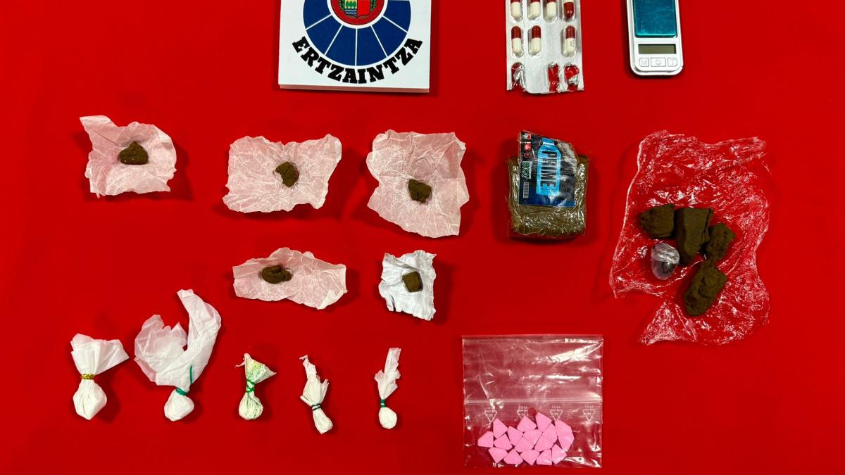 Drogas incautadas por la Ertzaintza en Gasteiz. DEPARTAMENTO DE SEGURIDAD