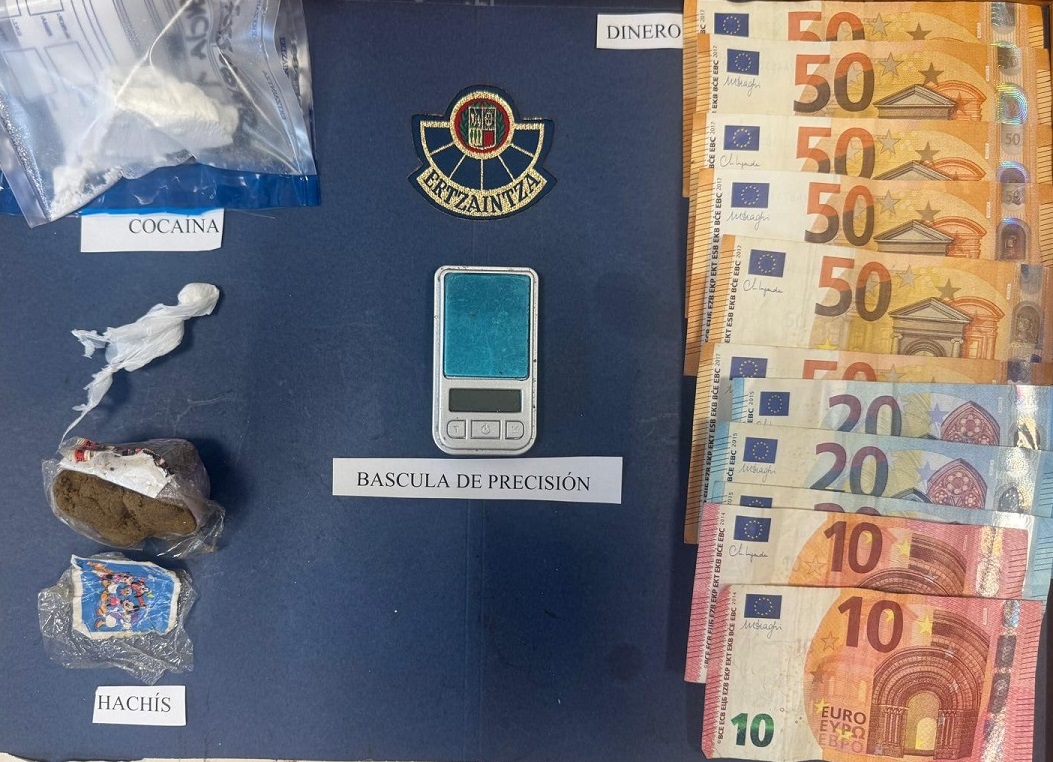 Drogas incautadas en Portugalete. DEPARTAMENTO DE SEGURIDAD