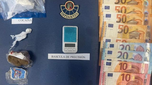 Drogas incautadas en Portugalete. DEPARTAMENTO DE SEGURIDAD
