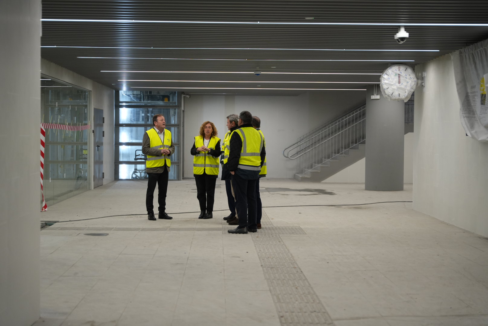 Imagen del vestíbulo soterrado que se abrirá, de forma provisional, el viernes