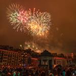 Fuegos artificiales durante la Aste Nagusia de BIlbao. BILBAO.EUS