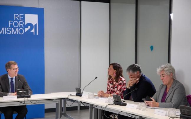 Feijóo, en la presentación de 'Reformismo21'. Feijóo, en la presentación de 'Reformismo21'.