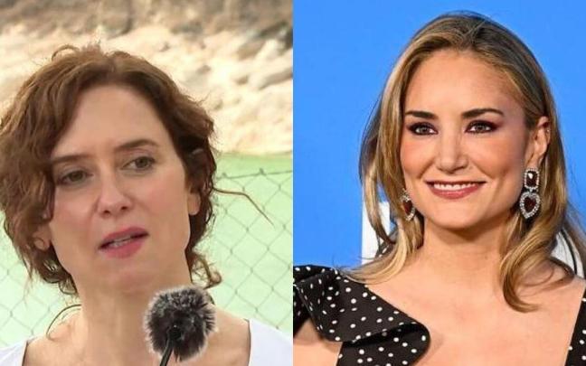 A la izquierda, Isabel Díaz Ayuso. A la derecha, Alba Carrillo