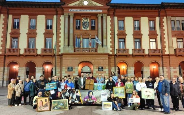 Presentación de la campaña en la plaza Untzaga de Eibar la pasada semana.