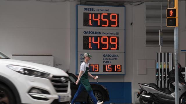 Imagen de los precios de una gasolinera