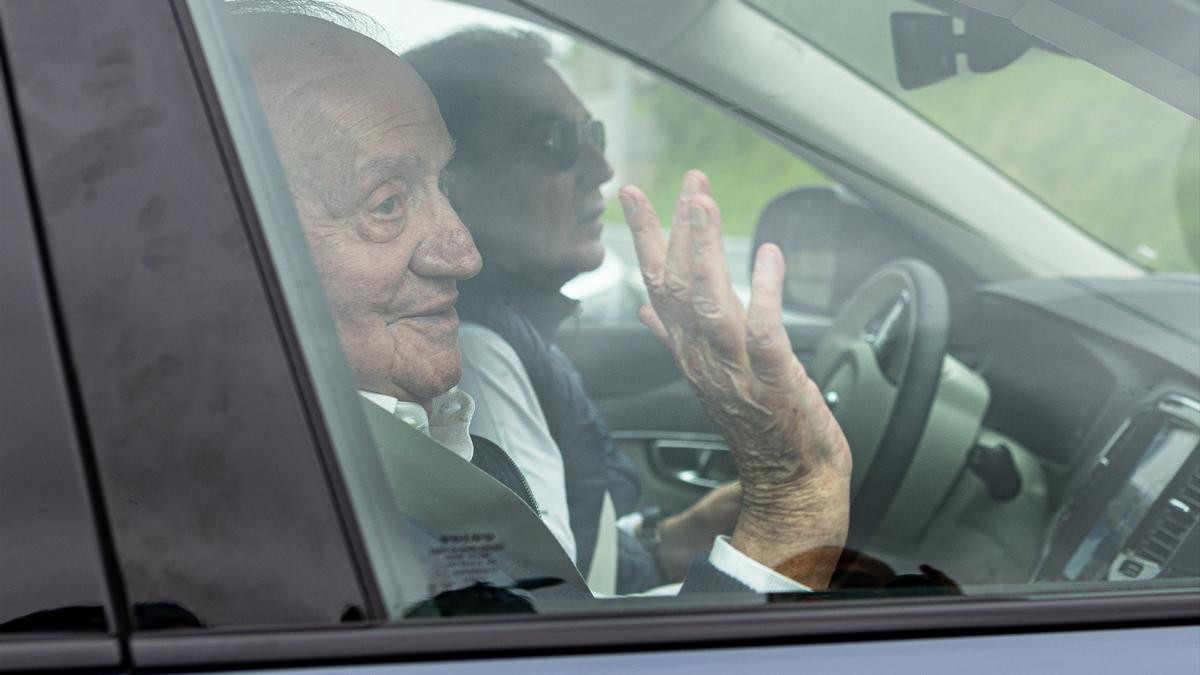 El rey emérito, al abandonar Sanxenxo el pasado 17 de marzo.