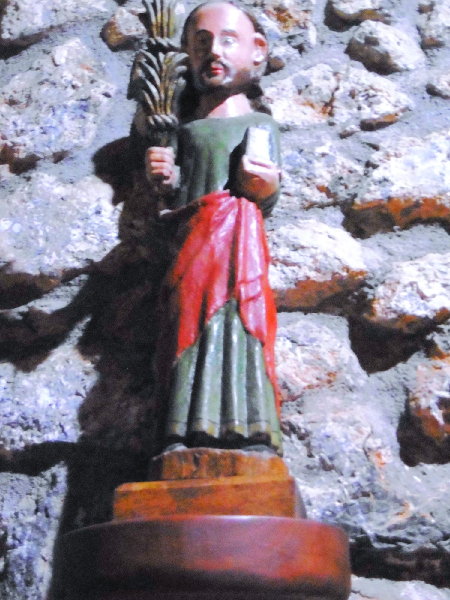 Detalle de San Mamés en su ermita.