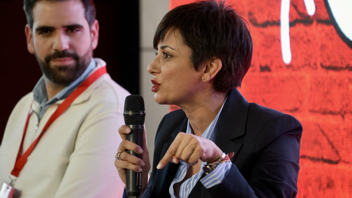 La ministra de Vivienda y Agenda Urbana, Isabel Rodríguez, durante el 15º Congreso del PSPV