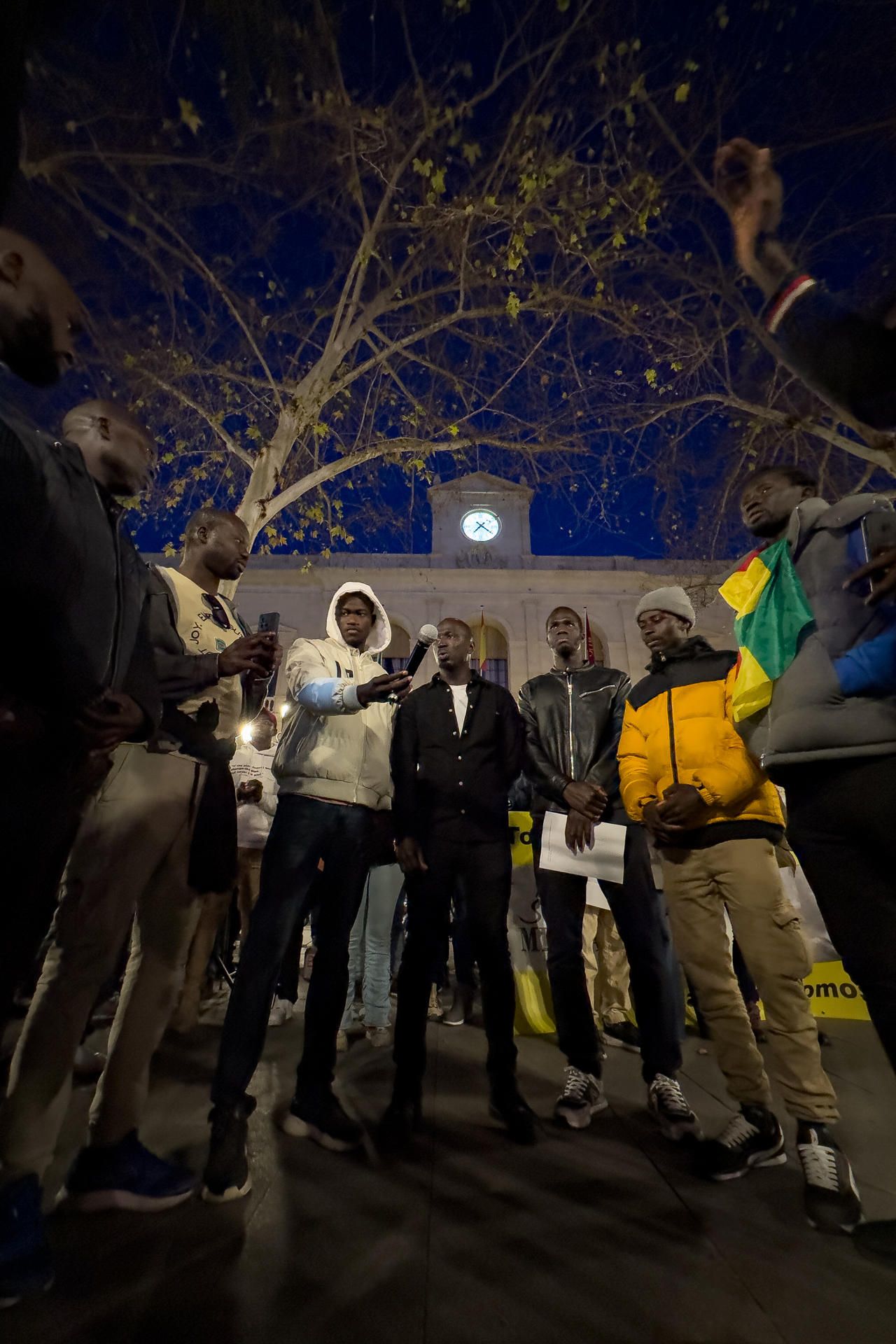 Un momento de la marcha organizada por la asociación de senegaleses de Sevilla y respaldada por más de 20 asociaciones