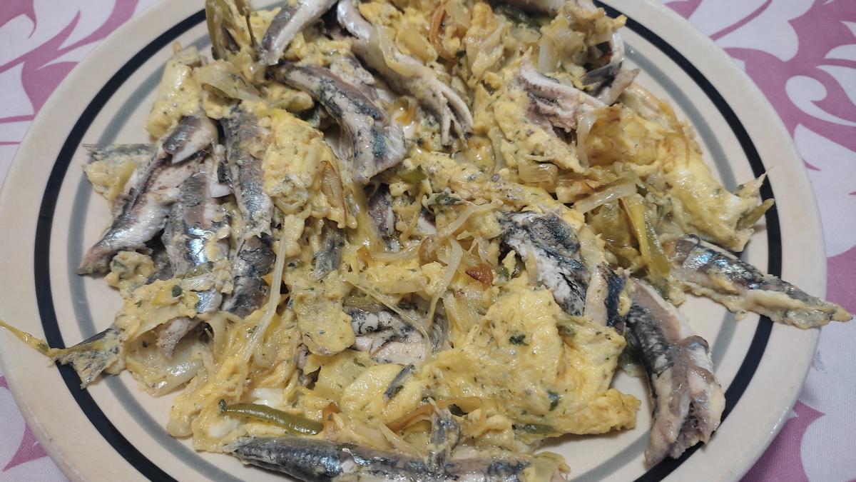 Un revuelto de anchoas.