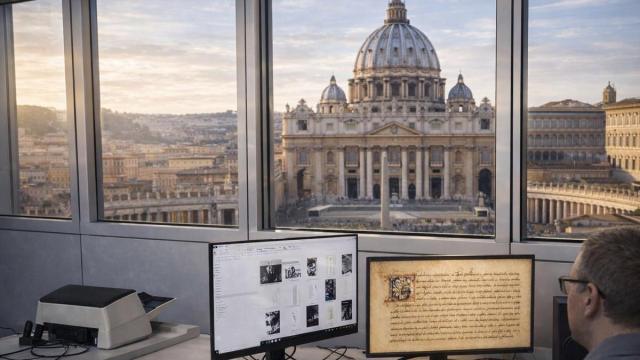 Trabajos de digitalización en el Dicasterio para la Comunicación de la Ciudad del Vaticano