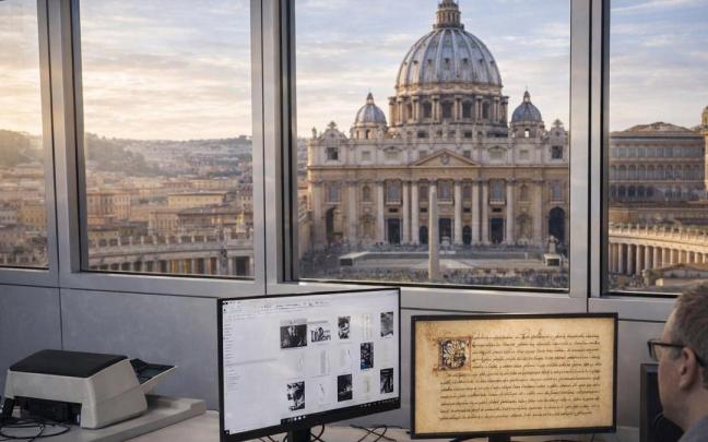 Trabajos de digitalización en el Dicasterio para la Comunicación de la Ciudad del Vaticano
