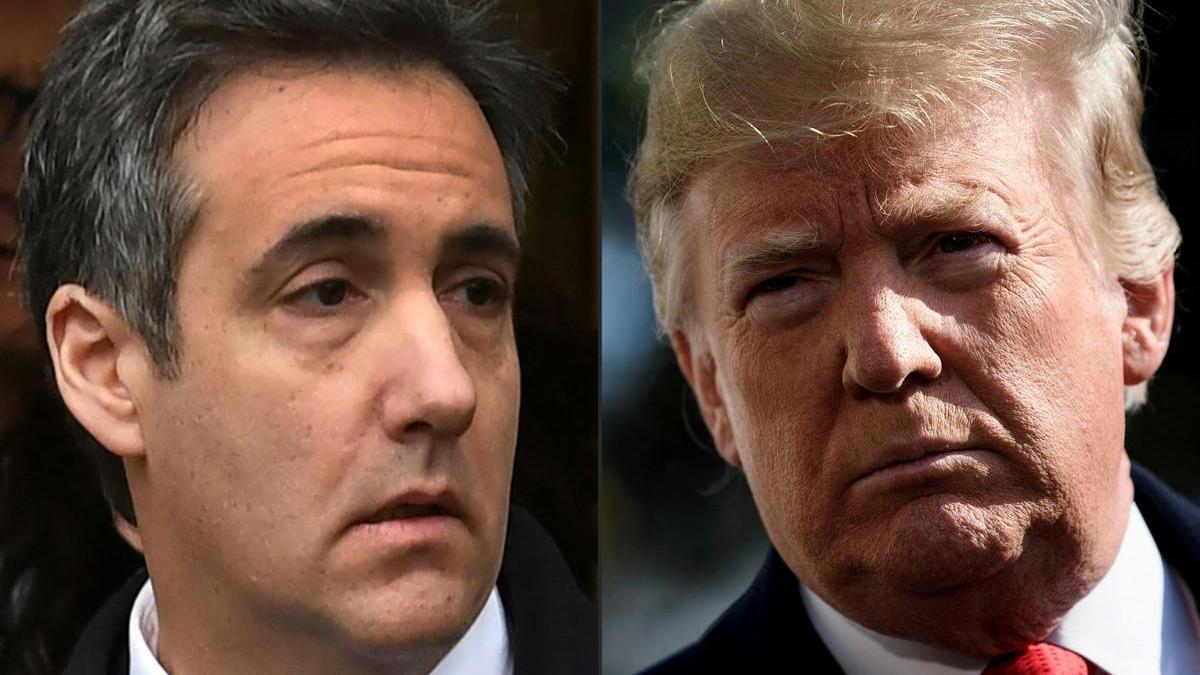 Donald Trump y su exabogado, Michael Cohen, al que solicita 500 millones de dólares por dañar su imagen.