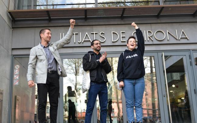Tres de los cuatro acusados por cortar las vías del AVE en el aniversario del 1-O.