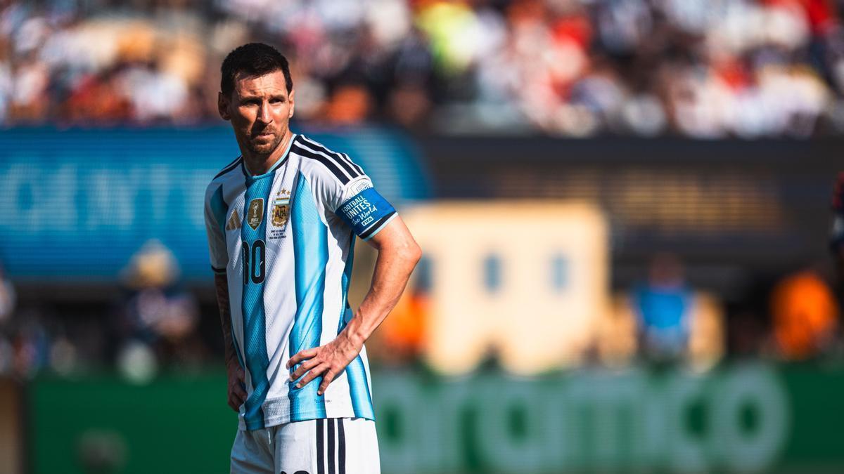 Leo Messi, durante un partido del Mundial.
