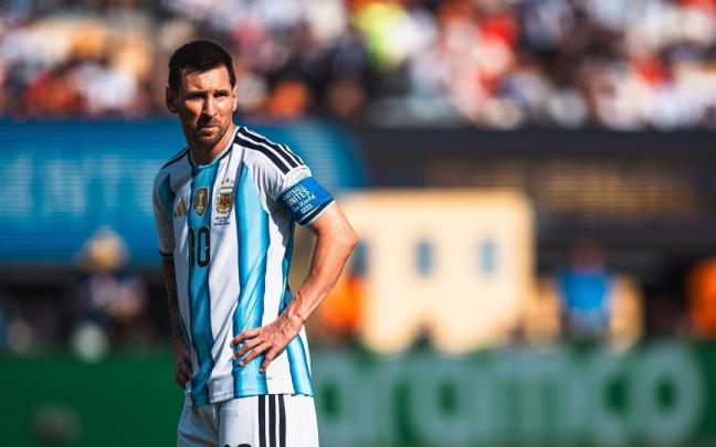 Leo Messi, durante un partido del Mundial.