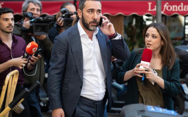 El empresario Víctor de Aldama, a la salida de la Audiencia Nacional.