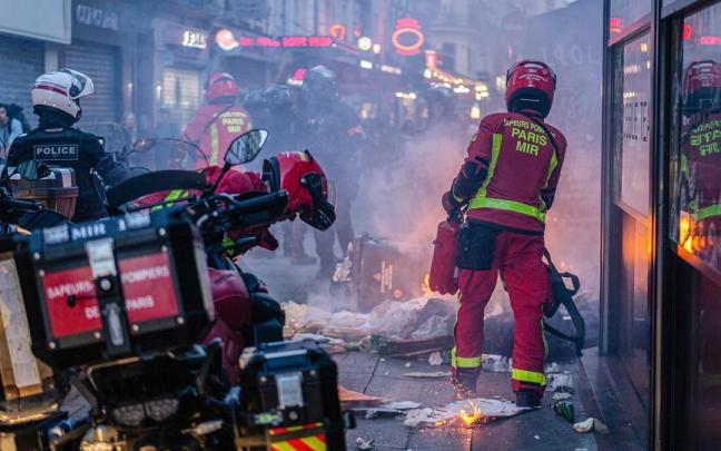 Imagen de las protestas en Francia.