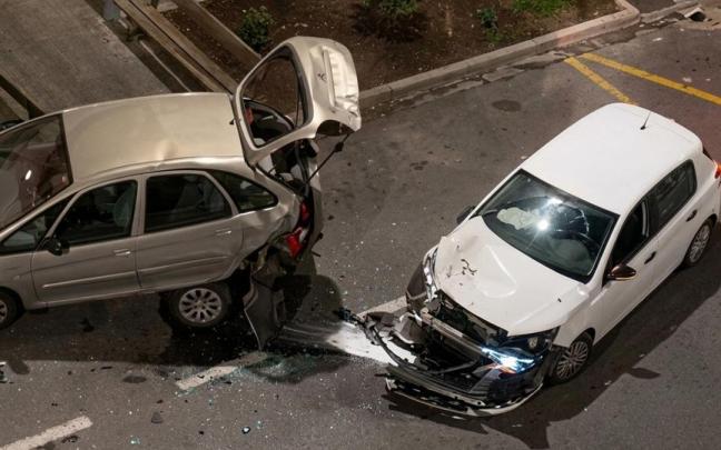 El intento de fuga de un coche tras un choque múltiple