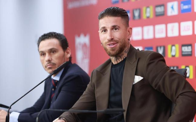 Sergio Ramos, en su segunda despedida como jugador del Sevilla.