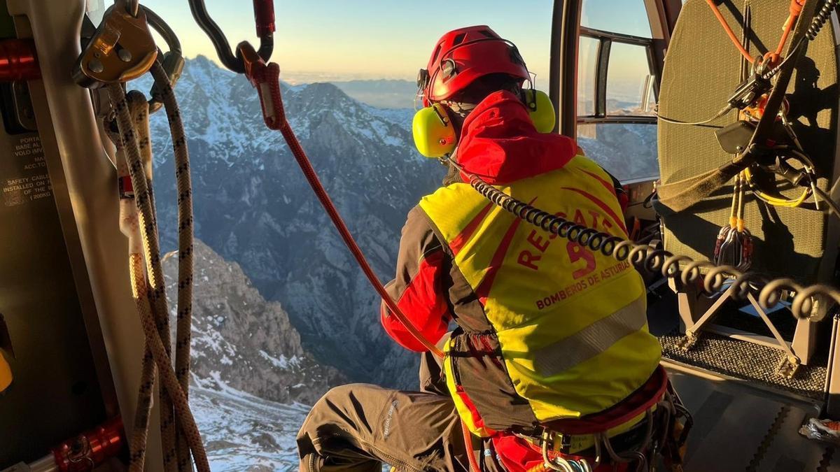 Labores rescate del SEPA en Picos de Europa.