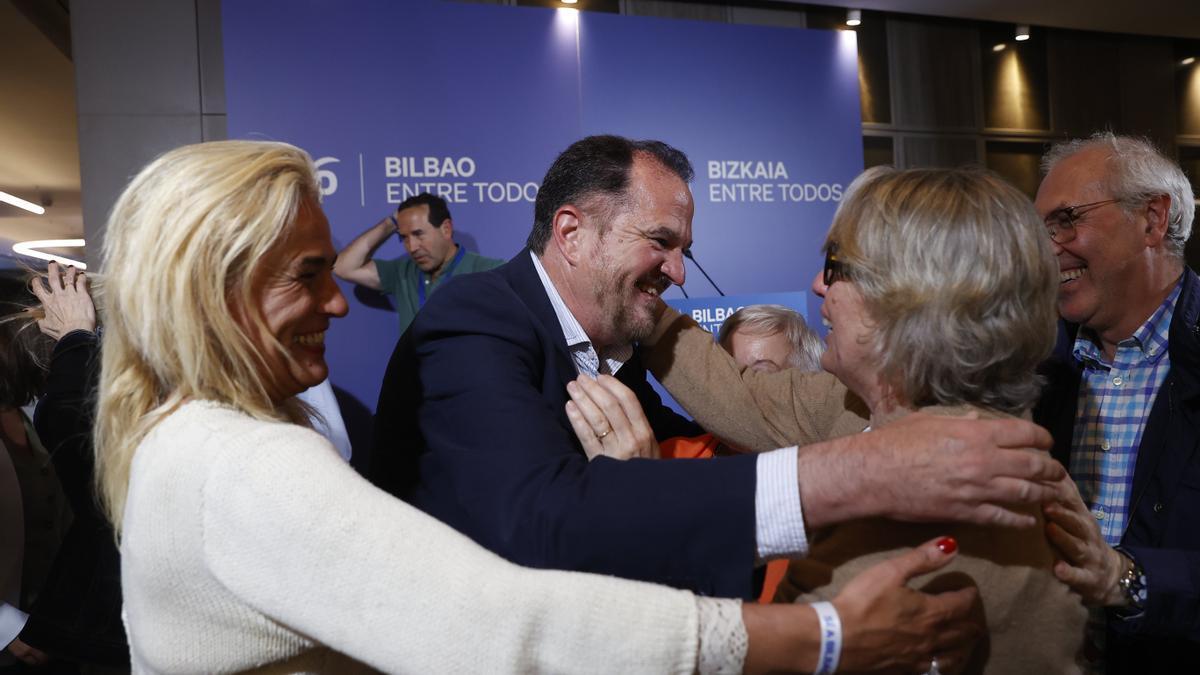 El PP vasco celebra sus resultados electorales.