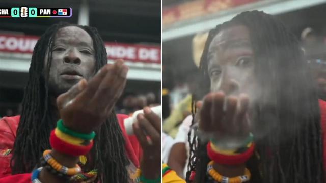 Un seguidor de Ghana sorprendió con la práctica de una "macumba".
