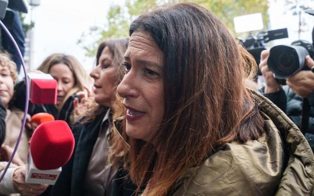 La exmilitante socialista Leire Díez, en una comparecencia ante los juzgados madrileños de Plaza Castilla.