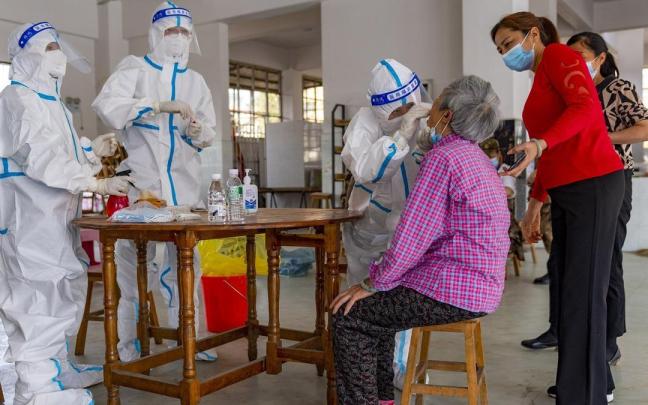 Pruebas de coronavirus en China.