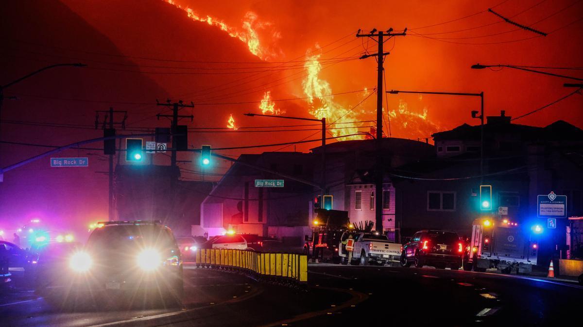 Incendio en Malibú, Los Ángeles.