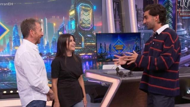 Pablo Motos, Rocío Domingo y Ferrán Torres, anoche en 'El Hormiguero'