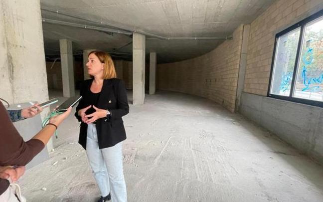 Cristina Laborda, esta mañana en el local de la calle Alarde.