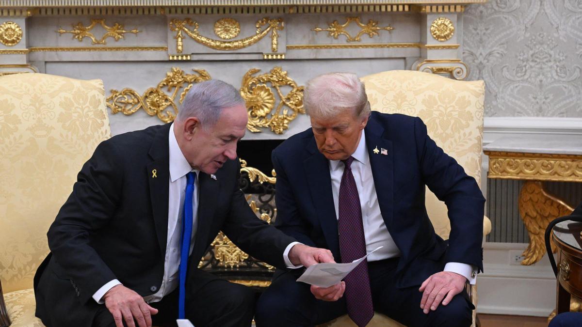 Trump y Netanyahu se reúnen en la Casa Blanca en Washington.