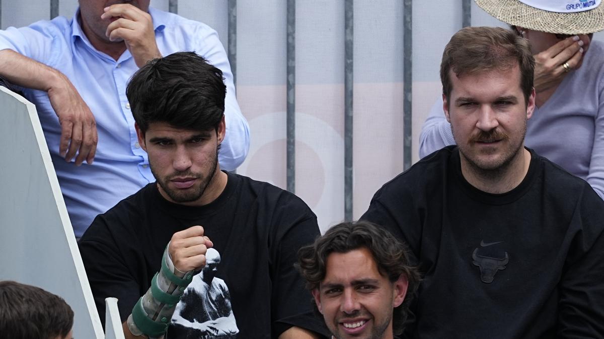 Alcaraz, de espectador en el Open de Madrid.
