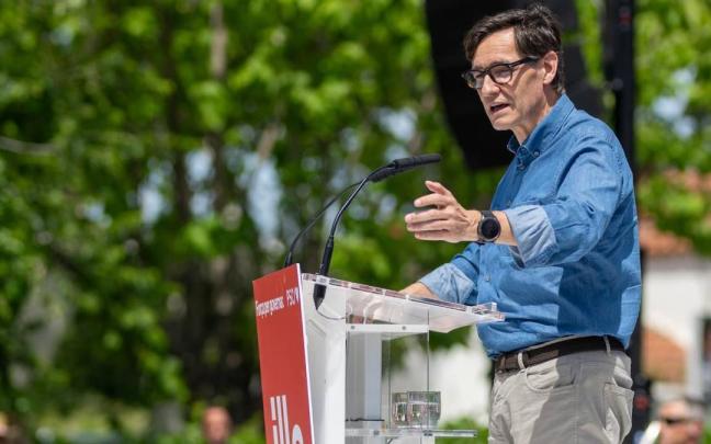 El líder del PSC y candidato a la presidencia de la Generalitat, Salvador Illa.