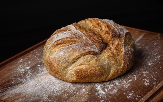 Hogaza de pan casero.