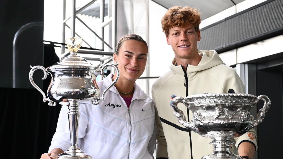 Aryna Sabalenka y Jannik Sinner, los números 1 del mundo.