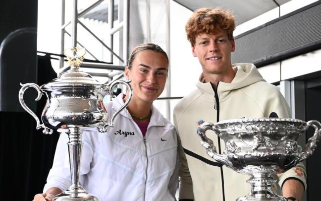 Aryna Sabalenka y Jannik Sinner, los números 1 del mundo.
