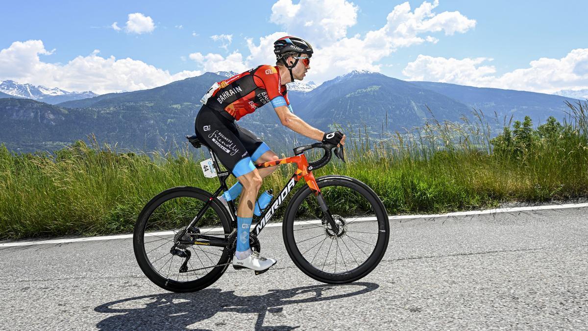 Gino Mäder, en una imagen de la Vuelta a Suiza.