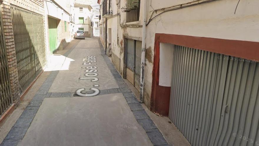 Imagen de la calle José Fatas, de Sariñena, donde han ocurrido los hechos.