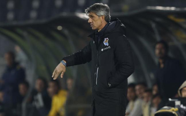 Imanol Alguacil en el partido ante el Maccabi Tel Aviv. / ANDREJ CUKIC