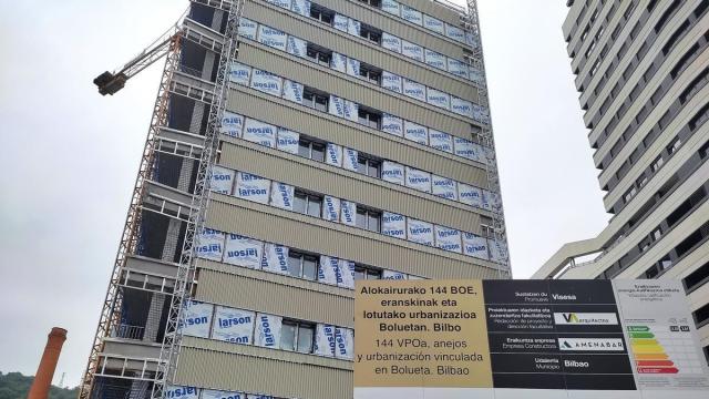 Imagen de archivo de viviendas de VPO en construcción en Bilbao.
