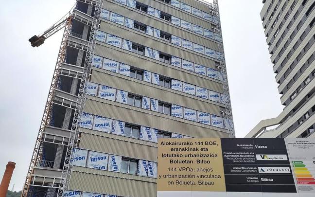 Imagen de archivo de viviendas de VPO en construcción en Bilbao.