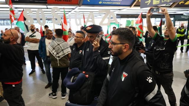 La selección de Palestina llega a Bilbao para el partido contra la Euskal Selekzioa
