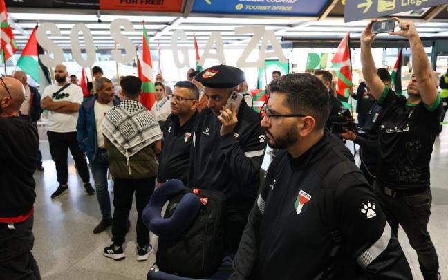 La selección de Palestina llega a Bilbao para el partido contra la Euskal Selekzioa