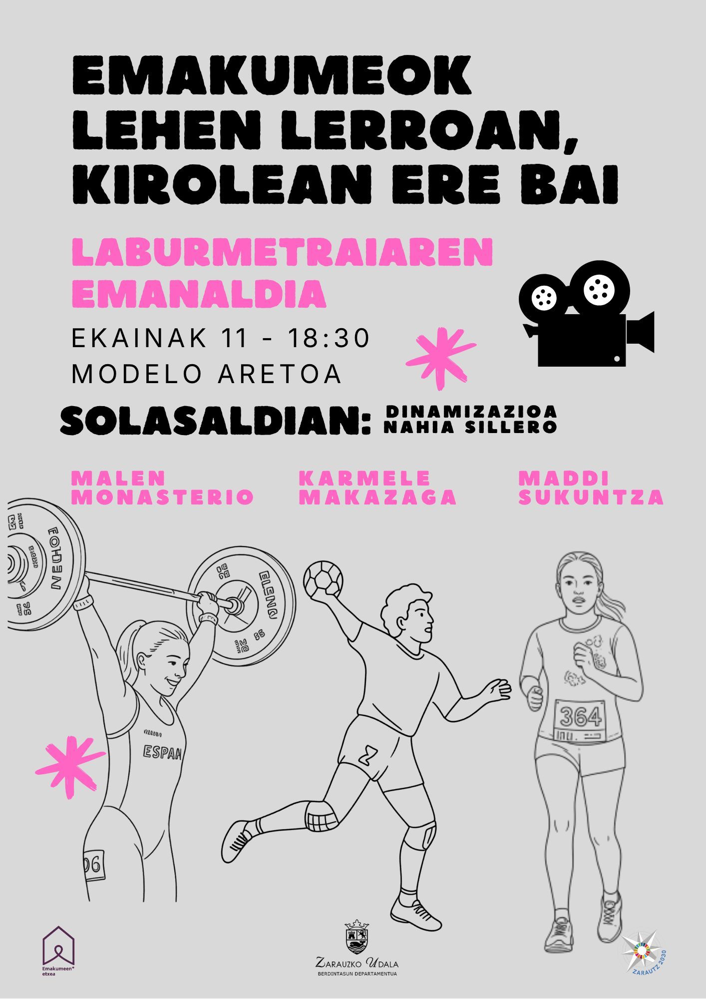 Cartel del documental de este jueves por la tarde en Zarautz.