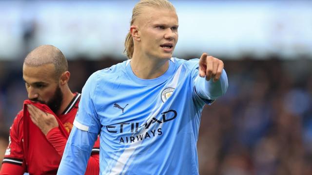 Erling Haaland, durante un partido con el Manchester City.