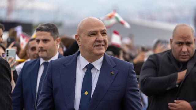 El presidente libanés Joseph Aoun en Beirut.