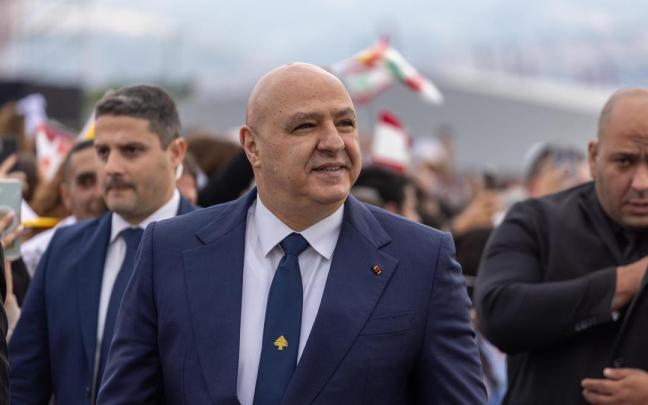 El presidente libanés Joseph Aoun en Beirut.
