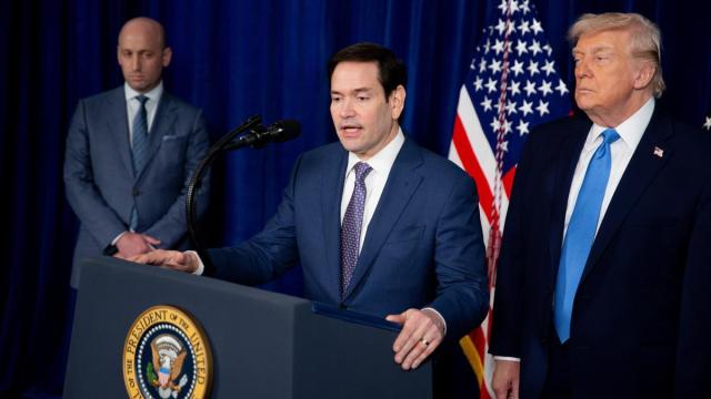 Rubio comparece junto a Trump tras el ataque a Venezuela.